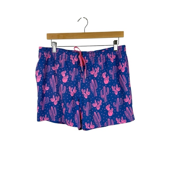 Chubbies Men’s Cactus Print 5.5’’ Swim Trunks in Blue/Pink Size S - Picture 1 of 9